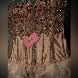 Embellished Gold Corset Top